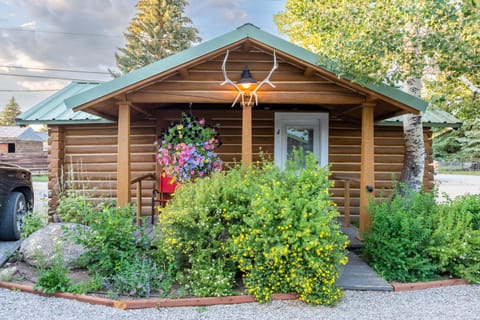 Signature Cabin, Kitchen, Courtyard Area | Terrace/patio