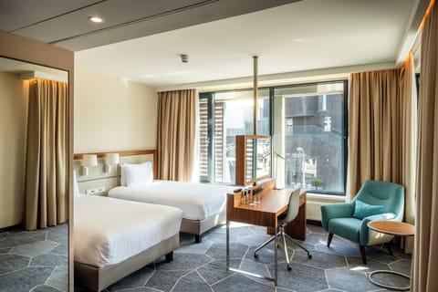 Premium Room, 2 Twin Beds | Minibar, in-room safe, desk, laptop workspace