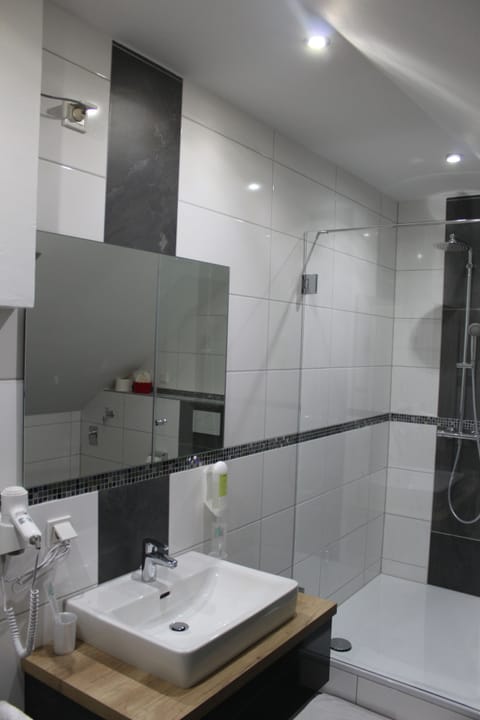 Deluxe Double Room | Bathroom | Shower, free toiletries, hair dryer, towels
