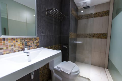 Super Deluxe Family | Bathroom | Shower, free toiletries, hair dryer, slippers