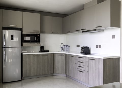 One Bedroom Residences | Private kitchen | Full-size fridge, microwave, coffee/tea maker, electric kettle