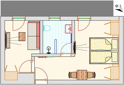 Suite, 1 Bedroom, Balcony, Mountain View | Floor plan