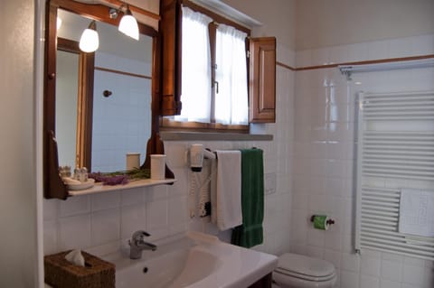 Shower, free toiletries, hair dryer, bathrobes