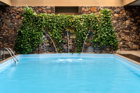 Indoor pool, sun loungers