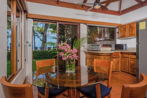 Bungalow, Beachfront | Private kitchen | Full-size fridge, microwave, stovetop, coffee/tea maker