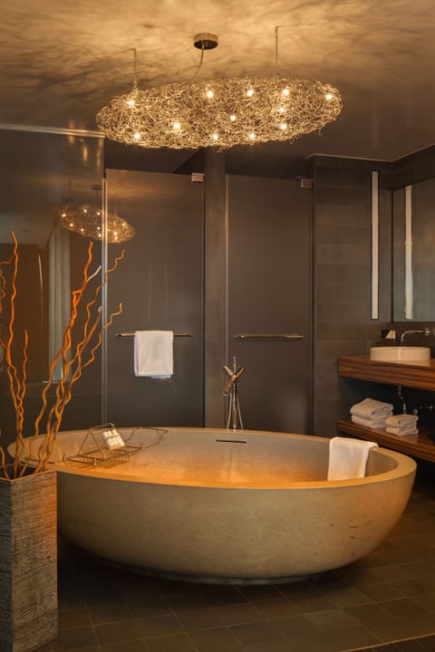 Loft (Sixty) | Bathroom | Designer toiletries, hair dryer, bathrobes, towels