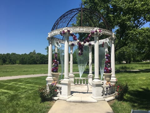 Outdoor wedding area