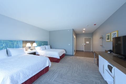 Room, 2 Queen Beds, Accessible, Non Smoking (Rollin Shower) | Premium bedding, in-room safe, desk, iron/ironing board