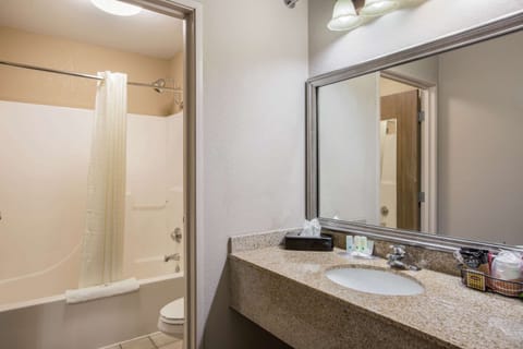 Standard Room, 2 Queen Beds, Non Smoking (Pet-Friendly) | Bathroom | Combined shower/tub, free toiletries, hair dryer, towels