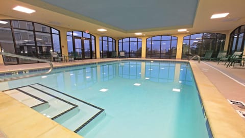 Indoor pool, open 8:00 AM to 10:00 PM, sun loungers