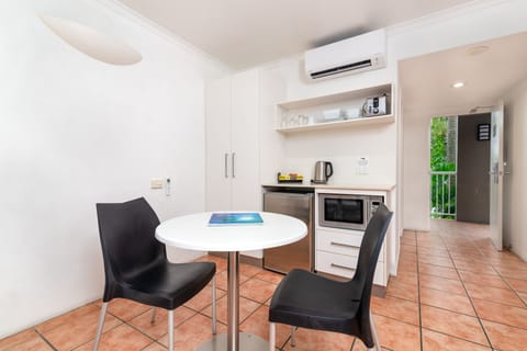 Pool View Studio | Private kitchen | Mini-fridge, microwave, coffee/tea maker, electric kettle