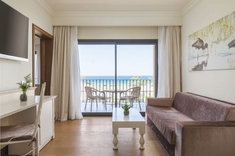 Junior Suite, Sea View | Premium bedding, down comforters, minibar, in-room safe