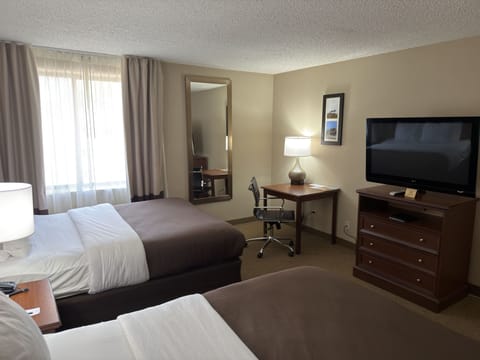 Deluxe Room, 2 Queen Beds, Non Smoking | Premium bedding, desk, laptop workspace, blackout drapes