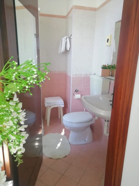 Shower, free toiletries, hair dryer, bidet