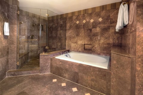 Presidential Suite, 1 King Bed | Bathroom | Combined shower/tub, free toiletries, hair dryer, towels