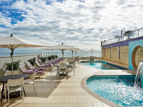 Indoor pool, outdoor pool