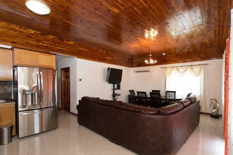 Luxury Apartment, 2 Bedrooms, Balcony, City View | Living room | 50-inch flat-screen TV with cable channels, TV, DVD player