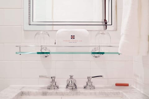 Deluxe King | Bathroom | Shower, designer toiletries, hair dryer, bathrobes