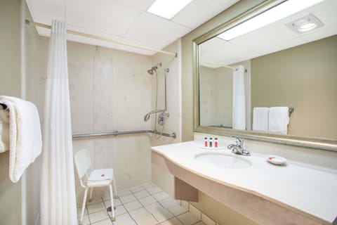 Room, 1 Double Bed, Accessible | Bathroom shower