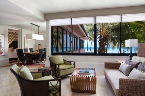 Suite, 1 Bedroom, Oceanfront (Historic Wing or Mailani Tower) | Living room | 37-inch flat-screen TV with premium channels, TV, iPad