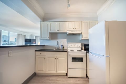 Premium Suite | Private kitchen | Fridge, microwave, coffee/tea maker, electric kettle