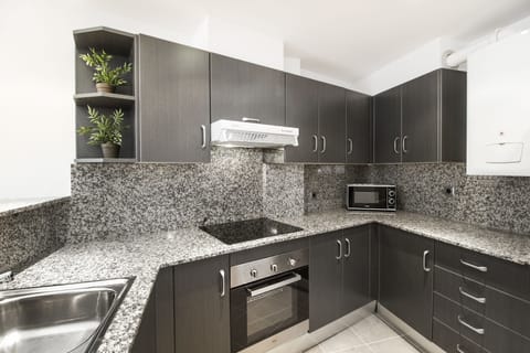 Apartment, 1 Bedroom | Private kitchen | Full-size fridge, microwave, oven, stovetop