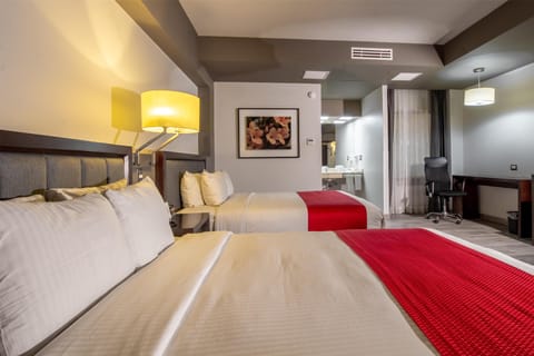 Standard Room, 2 Queen Beds, Non Smoking (Pet Friendly) | Minibar, in-room safe, desk, laptop workspace