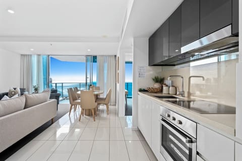 Apartment, 2 Bedrooms, Ocean View | Private kitchen | Full-size fridge, microwave, oven, stovetop