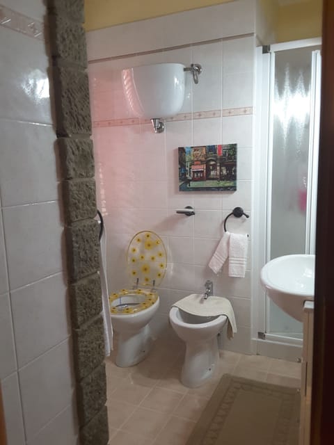 Standard Double Room | Bathroom | Shower, hair dryer, bidet, towels