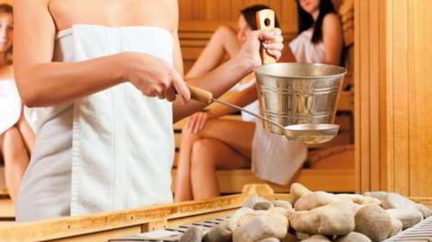 Sauna, steam room, Turkish bath, body scrubs, facials, 1 treatment room