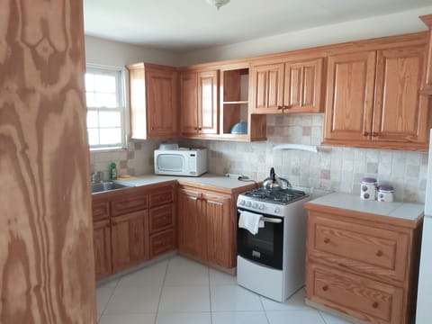 Apartment, 1 Bedroom | Private kitchen | Fridge, microwave, oven, stovetop