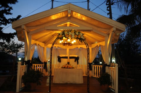 Outdoor wedding area