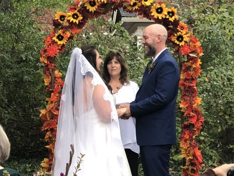 Outdoor wedding area