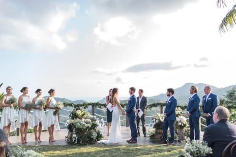 Outdoor wedding area