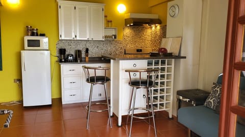 Classic Apartment, 1 Bedroom, Sea View | Private kitchen | Fridge, microwave, oven, stovetop