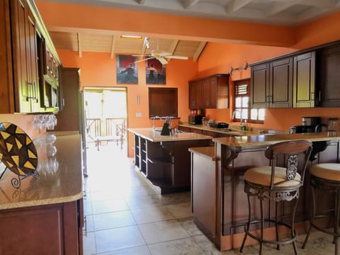 Family Apartment, 2 Bedrooms, Terrace, Ocean View | Private kitchen | Fridge, microwave, oven, stovetop