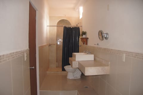 Family Room with Air Conditioner  | Bathroom | Shower, free toiletries, bathrobes, towels