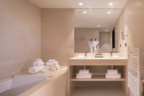 Royal Suite, 2 Bedrooms | Bathroom | Shower, free toiletries, hair dryer, slippers