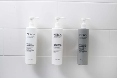 Free toiletries, hair dryer, towels