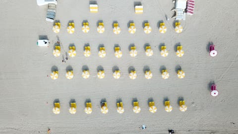 Beach nearby, sun loungers, beach umbrellas, beach towels