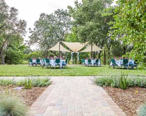 Outdoor banquet area