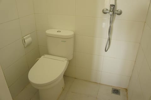 Shower, free toiletries, towels