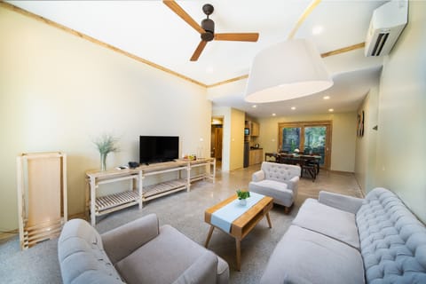 Lahana Villa, 2 Bedrooms | Living area | Flat-screen TV, toys