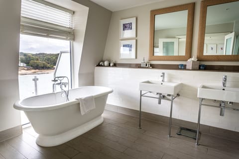 Room, Balcony (Our Best Estuary View) | Bathroom | Designer toiletries, hair dryer, slippers, towels