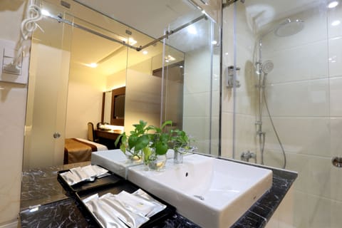 Superior Double Room with Window | Bathroom | Shower, rainfall showerhead, free toiletries, hair dryer