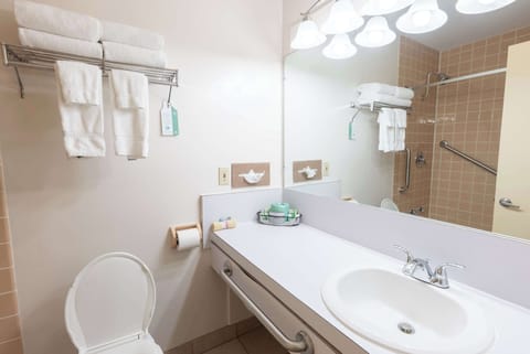 Executive Room, 1 King Bed | Bathroom | Combined shower/tub, free toiletries, hair dryer, towels