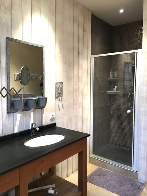 City Apartment, Ensuite, Garden View | Bathroom shower