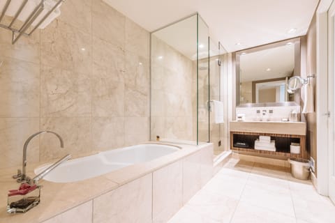 One Bedroom Boutique Suite | Bathroom | Designer toiletries, hair dryer, bathrobes, slippers