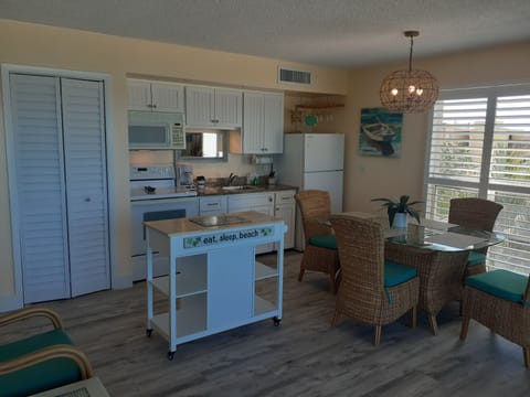 Condo #501 Beach View | Private kitchen | Microwave, coffee/tea maker, toaster, blender