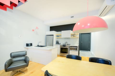 Apartment, 1 Bedroom (+ Bunkbed SP 106) | Private kitchen | Full-size fridge, microwave, oven, stovetop